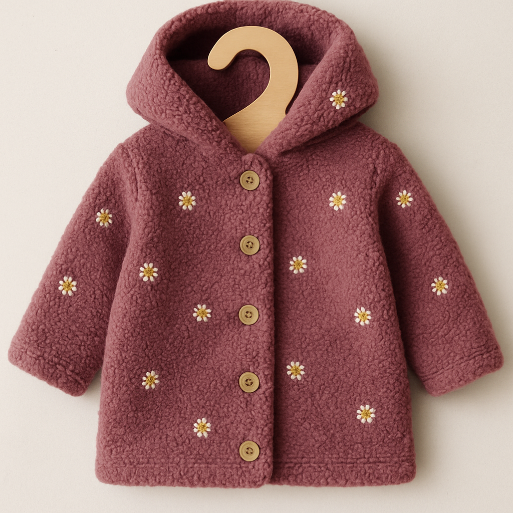 Teddy Jacke mit Knöpfen