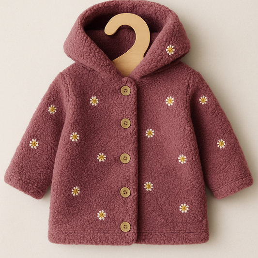 Teddy Jacke mit Knöpfen